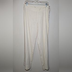 Nougat London Cream 100% Linen Wide Leg Pants Women's Size 2